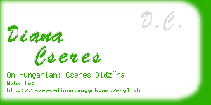 diana cseres business card